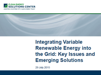 Slideshow - Integrating Variable Renewable Energy into the Grid: Key Issues and Emerging Solutions
