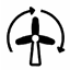 Wind turbine icon.