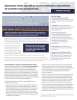 DESIGNING WIND AND SOLAR POWER PURCHASE AGREEMENTS TO SUPPORT GRID INTEGRATION