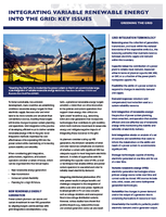 Integrating Variable Renewable Energy Into the Grid: Key Issues